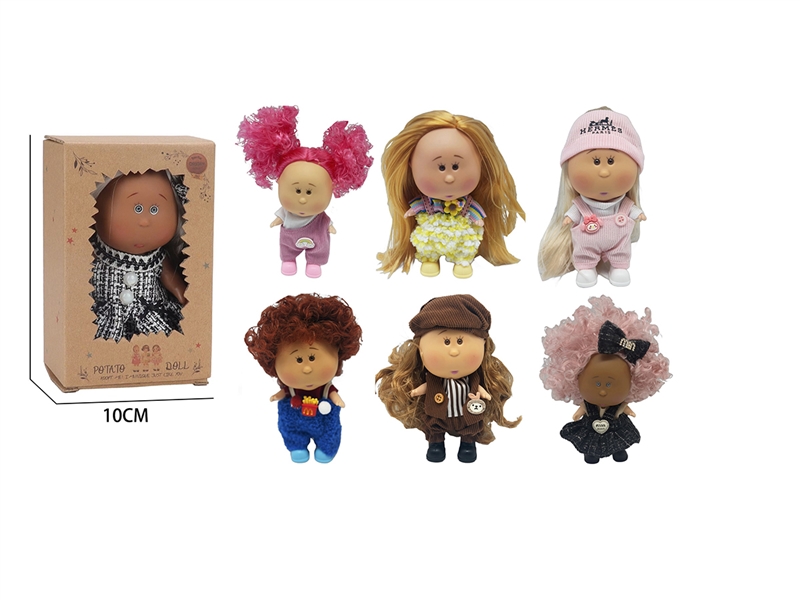 18CM RUBBER DOLL,6ASST - HP1266478