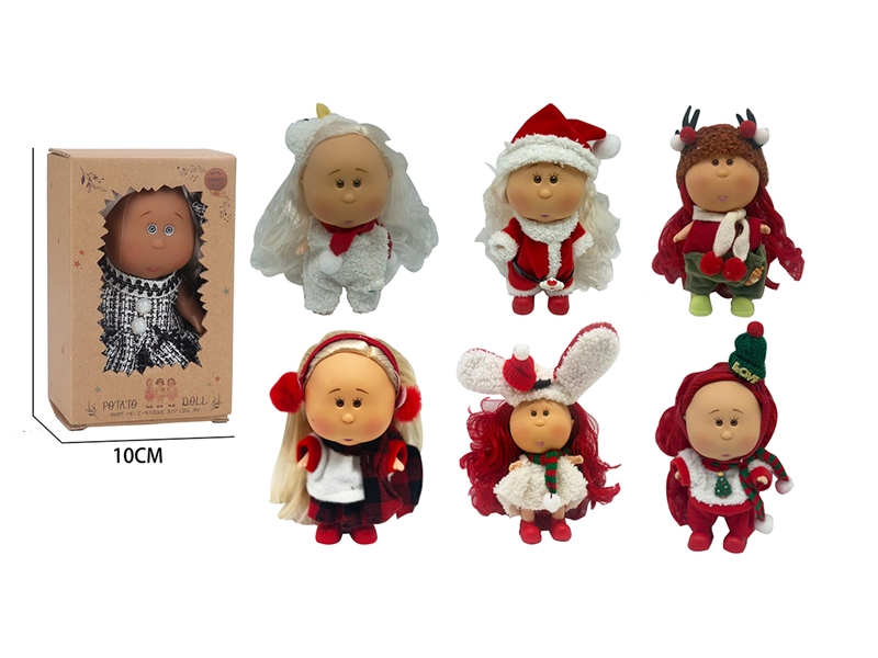 18CM RUBBER DOLL,6ASST - HP1266481