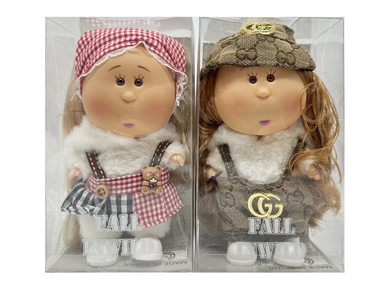 20CM RUBBER DOLL W/3D EYES,2ASST - HP1266493