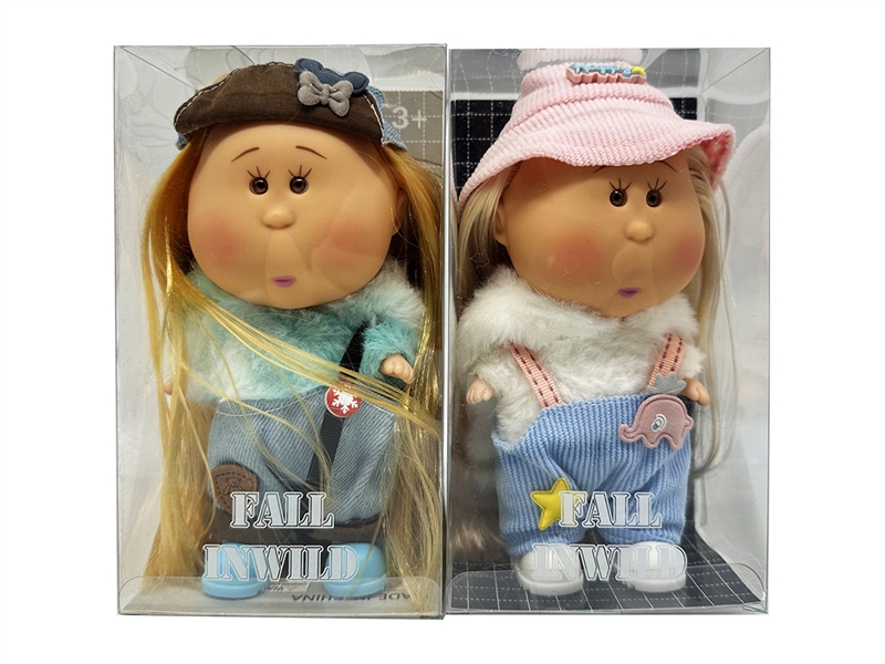 20CM RUBBER DOLL W/3D EYES,2ASST - HP1266495
