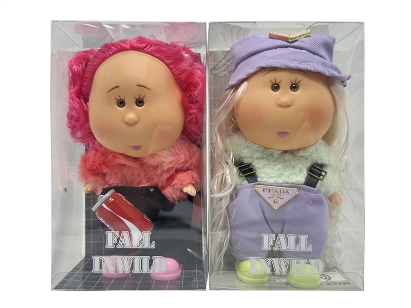 20CM RUBBER DOLL W/3D EYES,2ASST - HP1266497