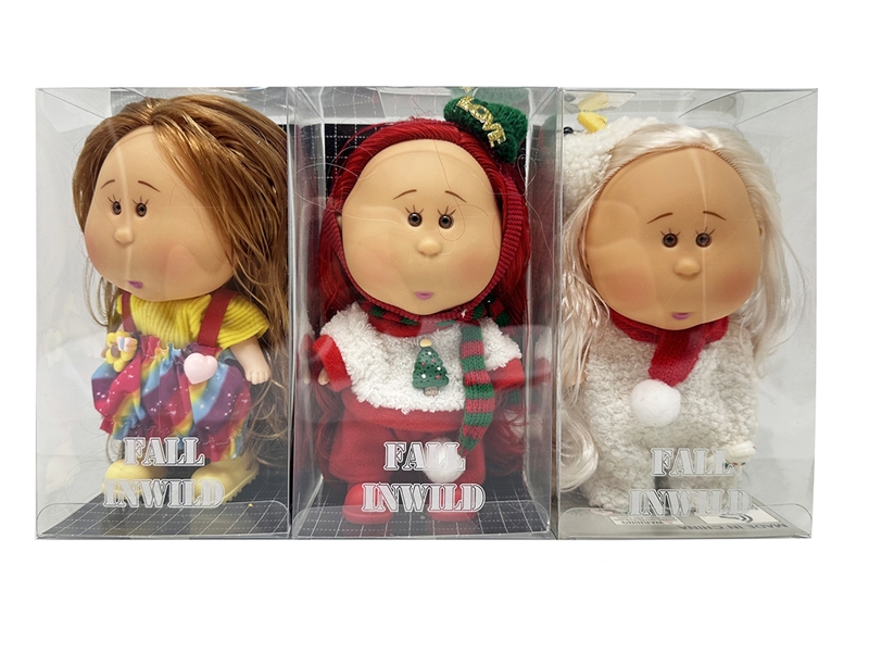 20CM RUBBER DOLL W/3D EYES,3ASST - HP1266512