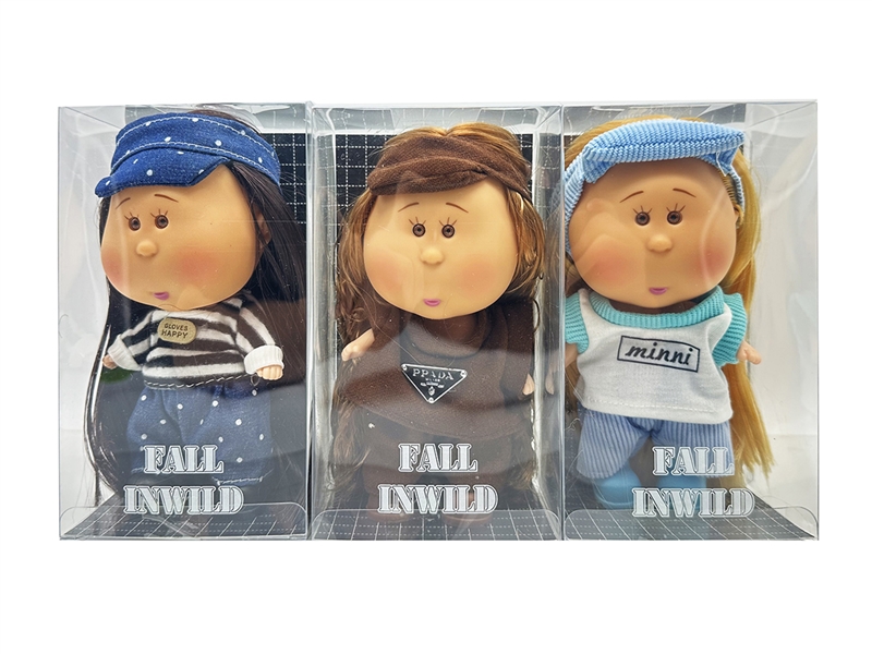 20CM RUBBER DOLL W/3D EYES,3ASST - HP1266513