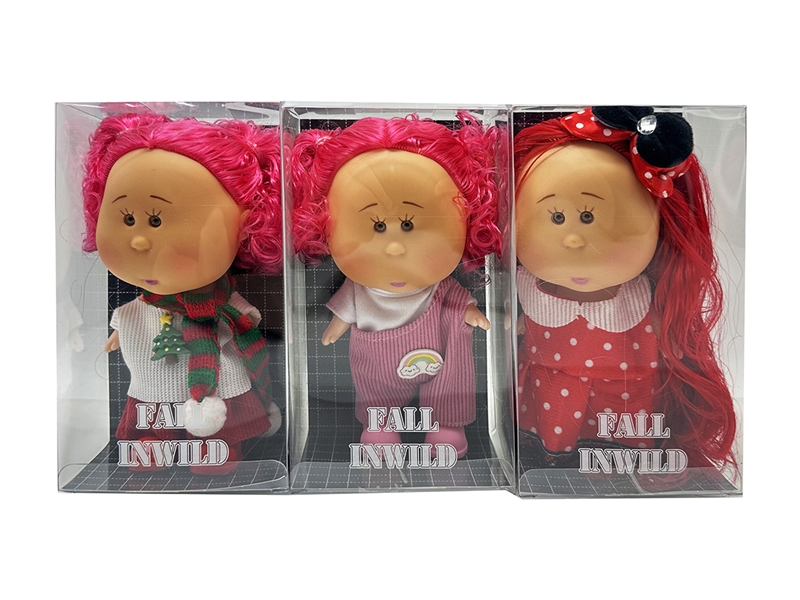 20CM RUBBER DOLL W/3D EYES,3ASST - HP1266517