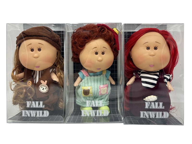 20CM RUBBER DOLL W/3D EYES,3ASST - HP1266519
