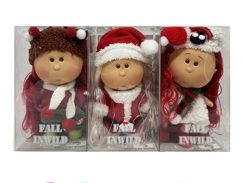20CM RUBBER DOLL W/3D EYES,3ASST - HP1266520