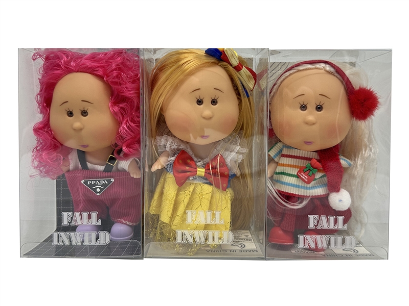 20CM RUBBER DOLL W/3D EYES,3ASST - HP1266522