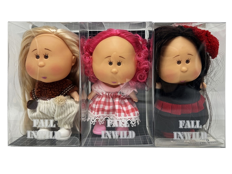 20CM RUBBER DOLL W/3D EYES,3ASST - HP1266525