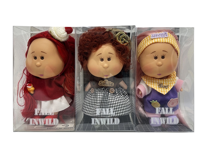 20CM RUBBER DOLL W/3D EYES,3ASST - HP1266526