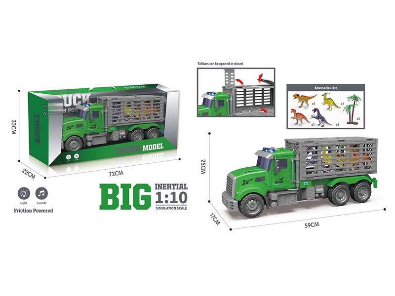 B/O DINOSAUR TRUCK W/LIGHT & SOUND(NOT INCLUDE BATTERY) - HP1266889