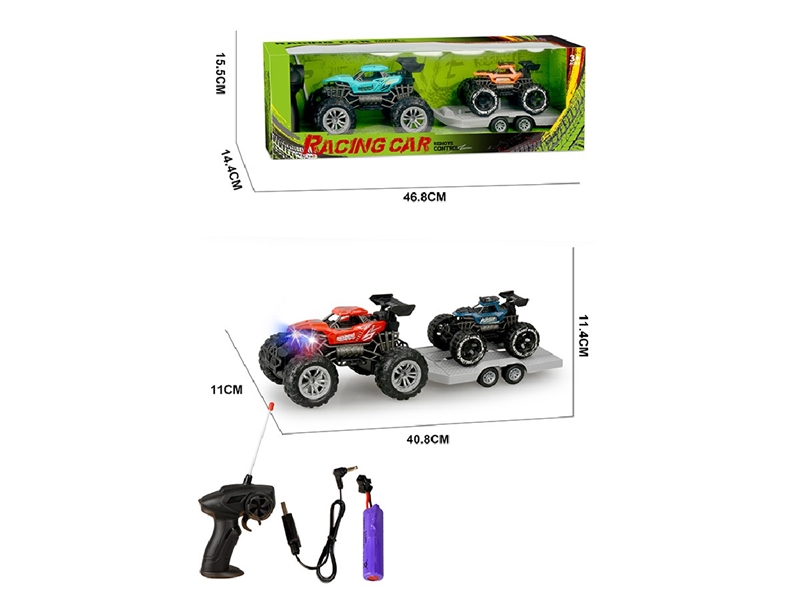 1:22 4-CHANNEL R/C FRICTION CAR W/LIGHT,2COLORS(INCLUDED BATTERY) - HP1267235