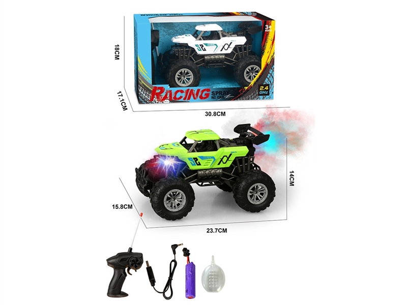 2.4G 1:16 4-CHANNEL R/C CAR W/LIGHT & SPRAY,2COLORS(INCLUDED BATTERY) - HP1267248