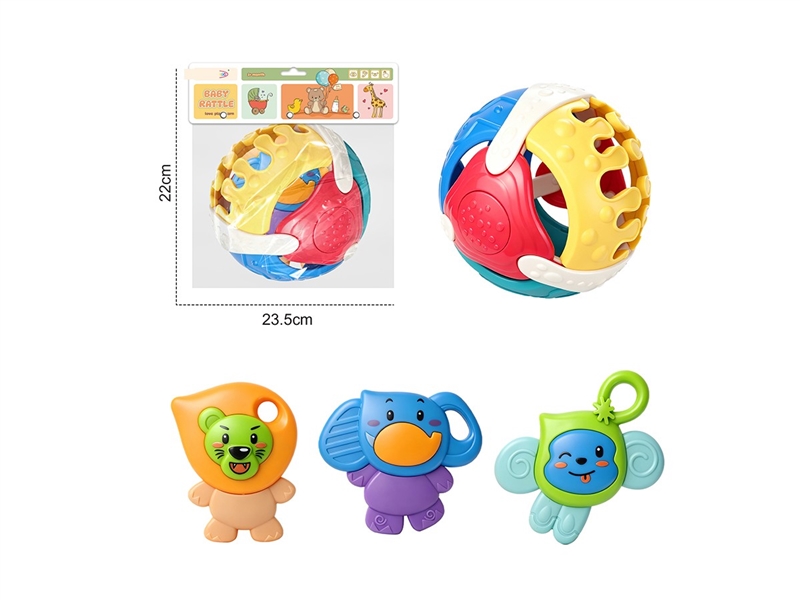 SENSORY BALL & BABY RATTLE 3PCS - HP1267828
