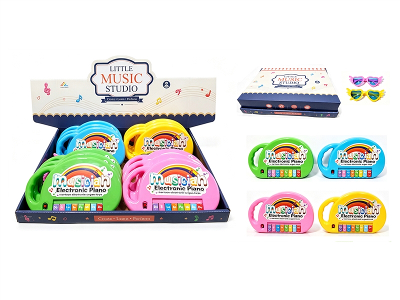 ELECTRONIC ORGAN 12PCS/DISPLAY BOX,4COLORS(NOT INCLUDED BATTERY) - HP1268116