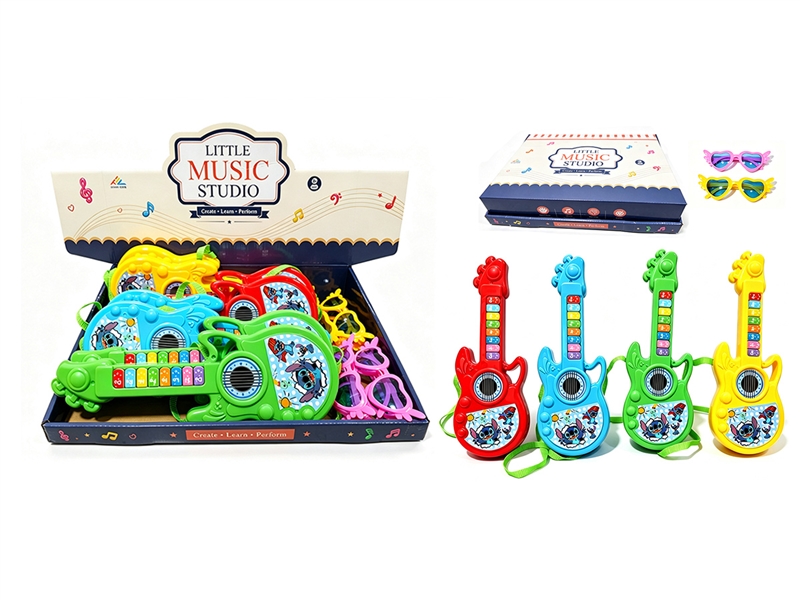 GUITAR 8PCS/DISPLAY BOX,4COLORS(NOT INCLUDED BATTERY) - HP1268125