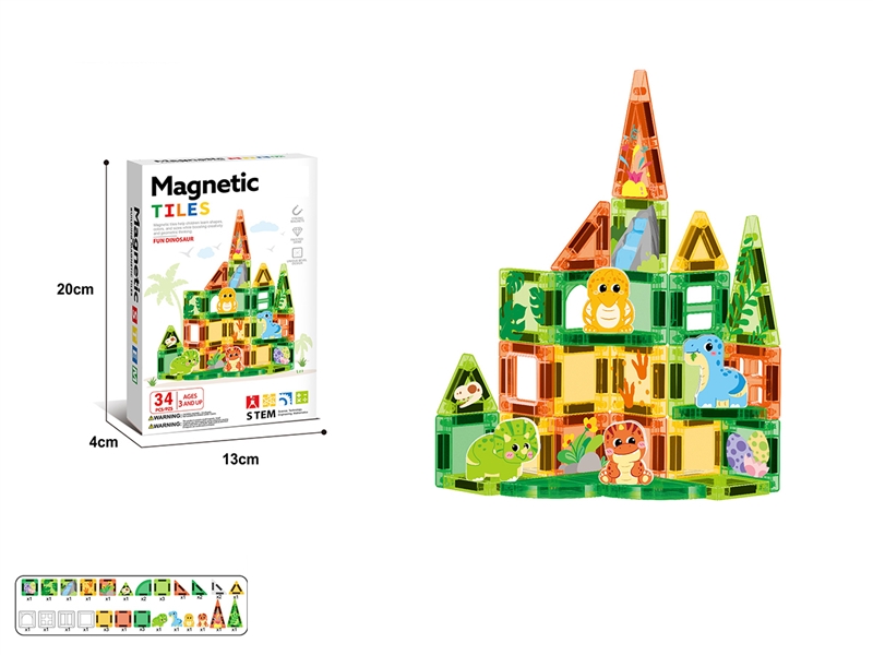 MAGNETIC BUILDING TILES 34PCS - HP1268178