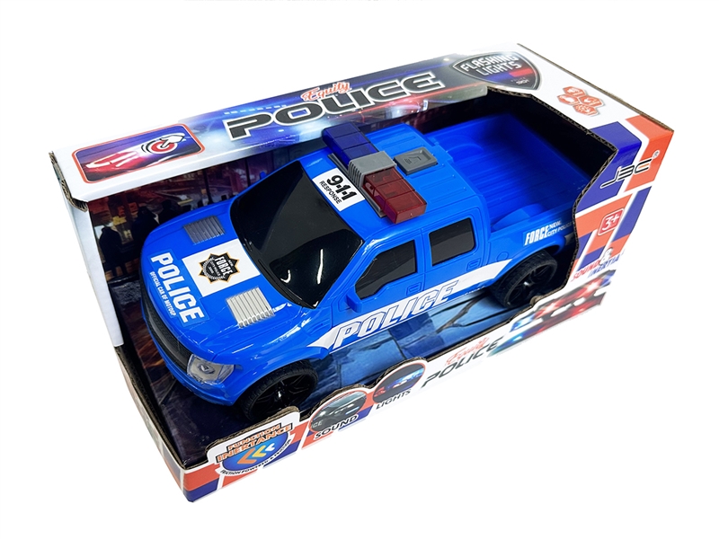 FRICTION POLICE CAR W/LIGHT & SOUND(INCLUDE BATTERY) - HP1268233