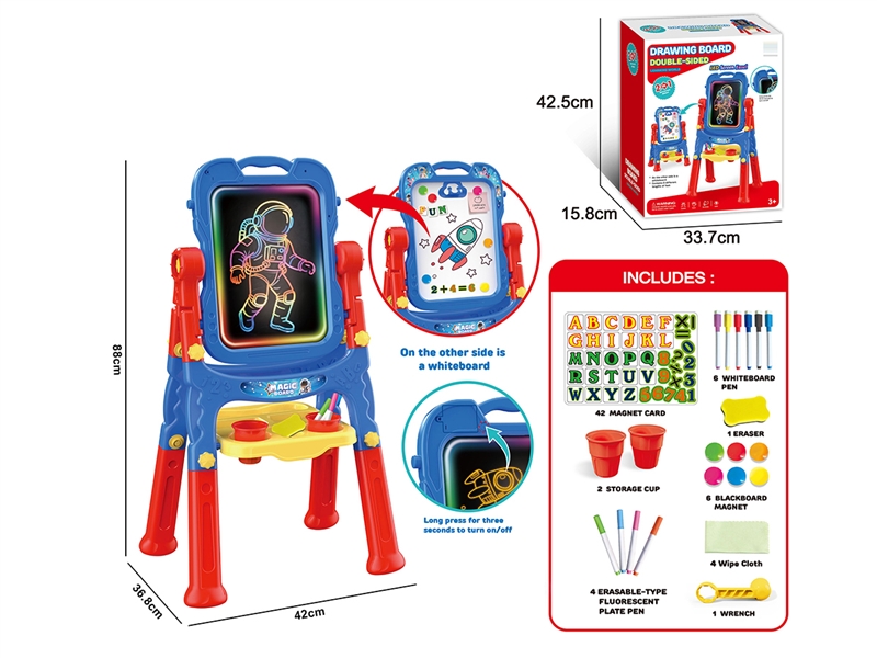 DOUBLE-SIDED DRAWING BOARD W/LED SCREEN(NOT INCLUDE BATTERY) - HP1268243