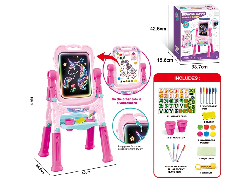DOUBLE-SIDED DRAWING BOARD W/LED SCREEN(NOT INCLUDE BATTERY) - HP1268244