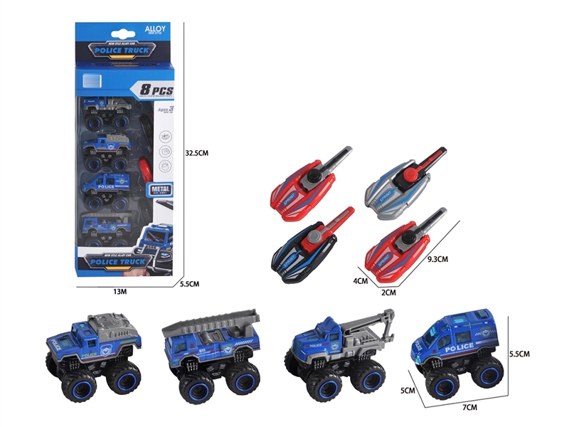 CATAPULT DIE-CAST POLICE CAR 4PCS - HP1268328