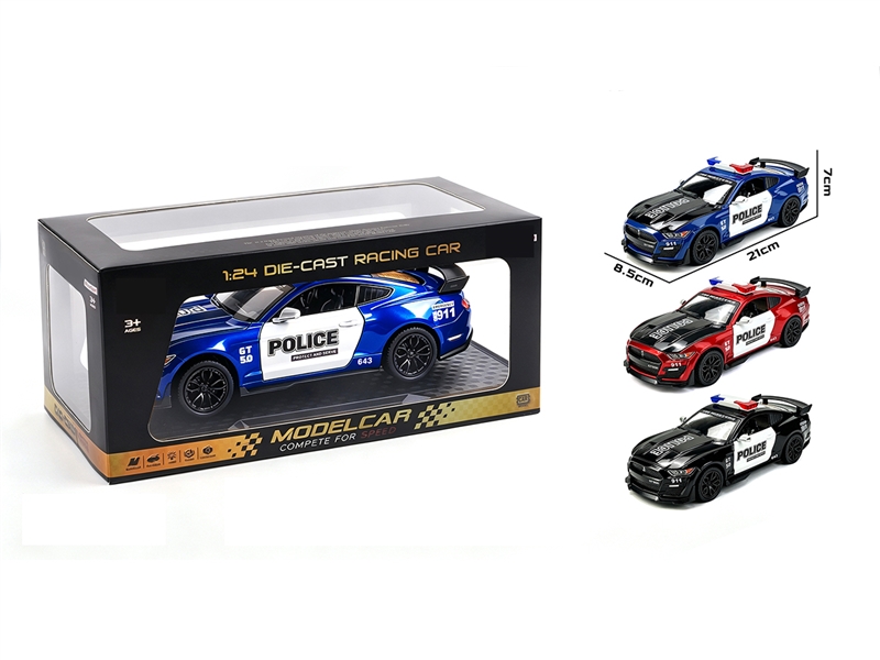 1:24 PULL BACK DIE-CAST CAR W/LIGHT & MUSIC & CAN OPEN THE DOOR,1PCS,3COLORS(INCLUDED BATTERY) - HP1268423