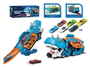 DINOSAUR RAIL STORAGE CAR W/FREE WAY DIE-CAST CAR 6PCS GREEN/BLUE