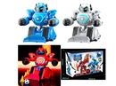 2.4G R/C BATTLE ROBOT W/LIGHT & MUSIC & SPRAY,3COLOURS
