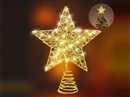 CHRISTMAS METAL STAR TREE TOPPER W/LIGHT（NOT INCLUDED BATTERY）