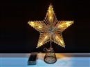 CHRISTMAS METAL STAR TREE TOPPER W/LIGHT（NOT INCLUDED BATTERY）