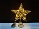 CHRISTMAS METAL STAR TREE TOPPER W/LIGHT（NOT INCLUDED BATTERY）
