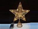 CHRISTMAS METAL STAR TREE TOPPER W/LIGHT（NOT INCLUDED BATTERY）