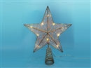 CHRISTMAS METAL STAR TREE TOPPER W/LIGHT（NOT INCLUDED BATTERY）