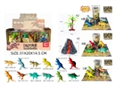 DINOSAUR SET WITH MAP , 6PCS/DSIAPLY BOX