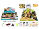 ANIMAL SET WITH MAP , 6PCS/DISPLAY BOX