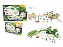 组合四:大轨道车+围栏组合（57pcs)（2款颜色，2款恐龙头可选）不混装