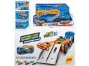 CATAPULT RAIL STORAGE CAR W/LIGHT & MUSIC & FREE WAY DIE-CAST CAR 2PCS