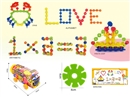 SNOW FLAKES PUZZLE BLOCKS 102PCS+