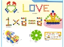 SNOW FLAKES PUZZLE BLOCKS 124PCS+