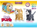 B/O PLUSH CAT SET W/SOUND & CAN WALKING，2COLOURS