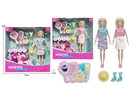 11.5"SOLID BODY DOLL W/ACCESSORIES,2ASST