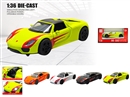 1：36 PULL BACK DIE-CAST CAR W/LIGHT & SOUND & CAN OPEN THE DOOR,4COLOURS