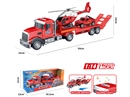 1:14 FRICTION FIRE TRUCK SET W/LIGHT & MUSIC(INCLUDED BATTERY）