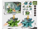 B/O DINOSAUR W/LIGHT & SOUND & SPRAY & WALKING（GREEN/BLUE）