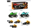1:12 FRICTION DIE-CAST MOTORCYCLE W/FREE WAY CONSTRUCTION CAR，3COLOURS
