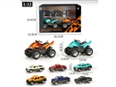 1:12 FRICTION DIE-CAST MOTORCYCLE W/FREE WAY CAR 3PCS
