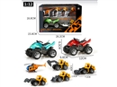 1:12 FRICTION DIE-CAST MOTORCYCLE W/FREE WAY CAR 4PCS & PLANE 1PCS