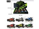 1:32 FRICTION DIE-CAST CAR W/LIGHT & MUSIC, 12PCS/DISPLAY BOX