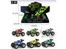 1:32 FRICTION DIE-CAST CAR W/LIGHT & MUSIC, 8PCS/DISPLAY BOX