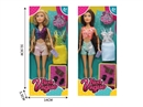 11.5"SOLID BODY DOLL W/ACCESSORIES，2ASST