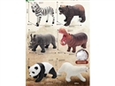 35CM VINYL COTTON ANIMALS,6ASST